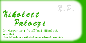 nikolett paloczi business card